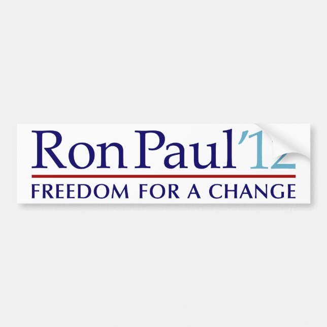 Pegatina Para Coche Ron Paul 2012 (Frente)