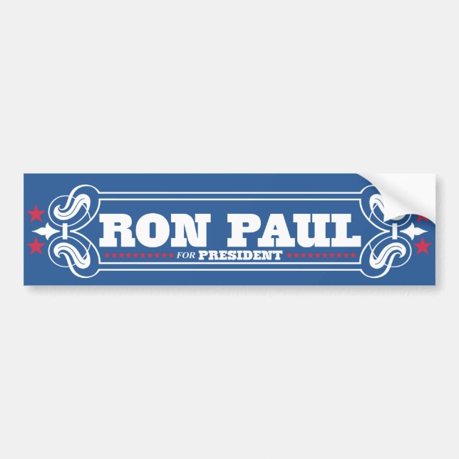 Pegatina Para Coche Ron Paul 2012 (Frente)