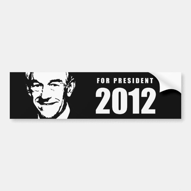 Pegatina Para Coche Ron Paul 2012 (Frente)