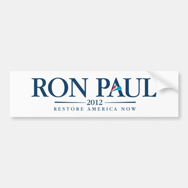 Pegatina Para Coche Ron Paul 2012 (Frente)