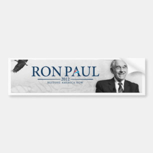 Pegatina Para Coche Ron Paul 2012 - Del restablecimiento de América