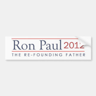 Pegatina Para Coche Ron Paul 2012 el padre de Refounding