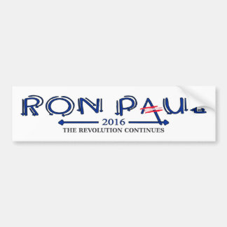 Pegatina Para Coche Ron Paul 2016: La revolución continúa
