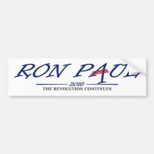 Pegatina Para Coche Ron Paul 2016 - La revolución continúa