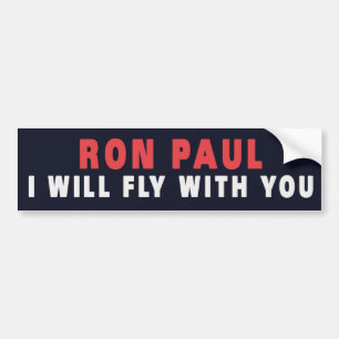 PEGATINA PARA COCHE RON PAUL CON USTED