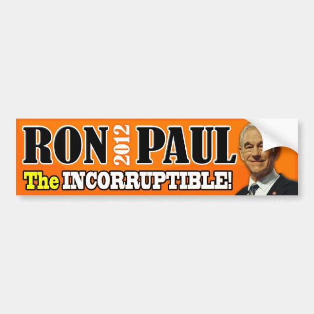 Pegatina Para Coche ¡Ron Paul - el incorruptible! (Frente)