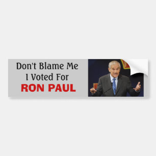 Pegatina Para Coche Ron Paul en un discusión, no culpa… - modificad