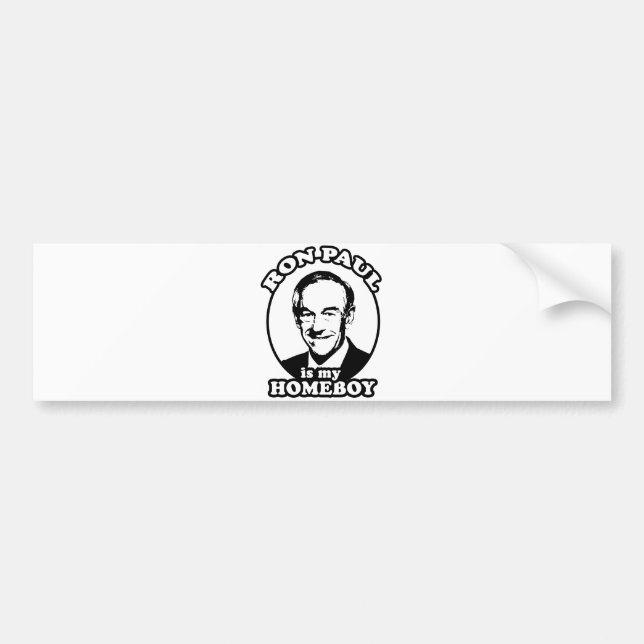 Pegatina Para Coche Ron Paul es mi homeboy (Frente)