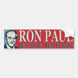 Pegatina Para Coche Ron Paul: Esperanza real - cambio real