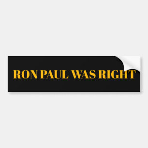 Pegatina Para Coche Ron Paul estaba en lo correcto