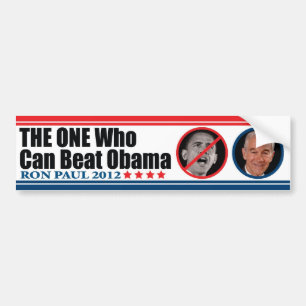 Pegatina Para Coche Ron Paul: La persona que puede batir a Obama