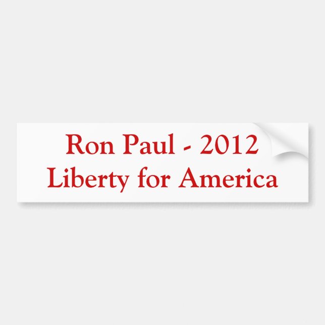 Pegatina Para Coche Ron Paul - libertad 2012 para América (Frente)