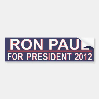 Pegatina Para Coche Ron Paul para el presidente 2012