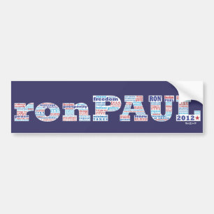 Pegatina Para Coche Ron Paul para presidente 2012