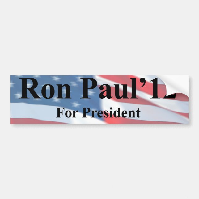 Pegatina Para Coche Ron Paul para presidente Bumpersticker (Frente)