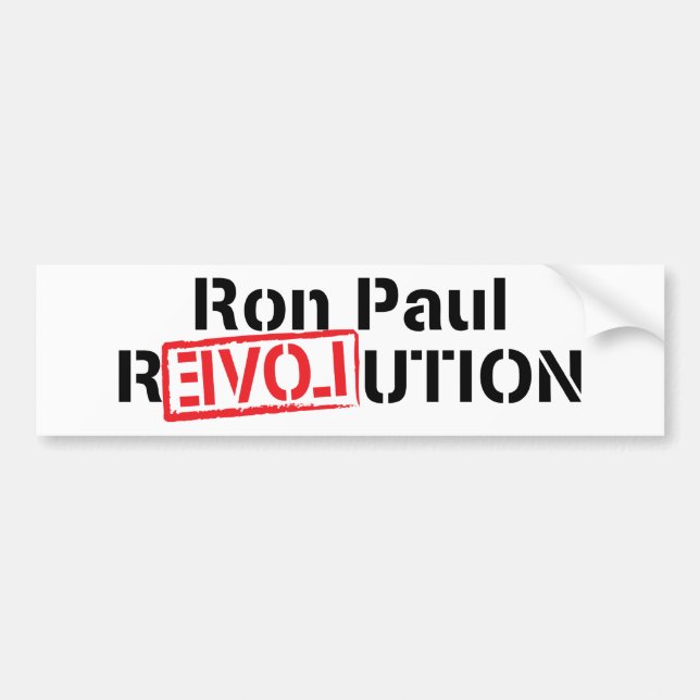 Pegatina Para Coche Ron Paul Revolution Bumper Sticker (Frente)