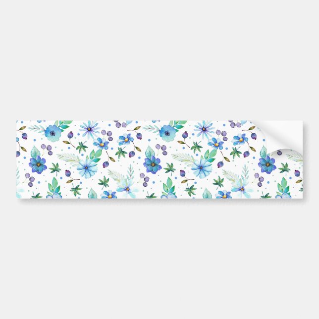 Pegatina Para Coche Rosa azul (Frente)