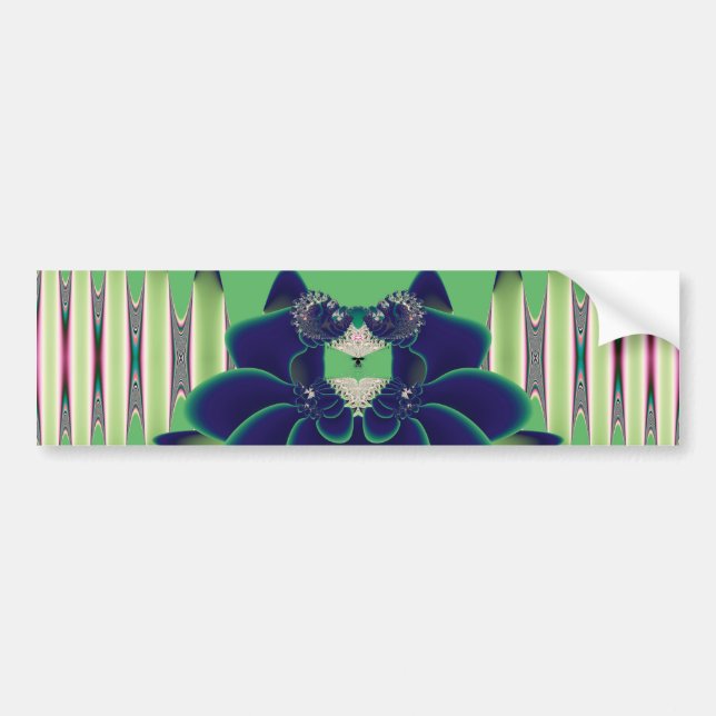 Pegatina Para Coche Rosa azul (Frente)