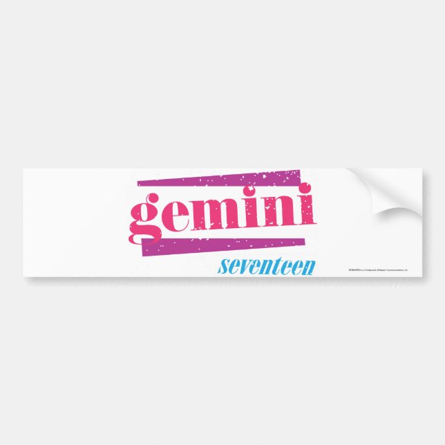 Pegatina Para Coche Rosa de los géminis (Frente)