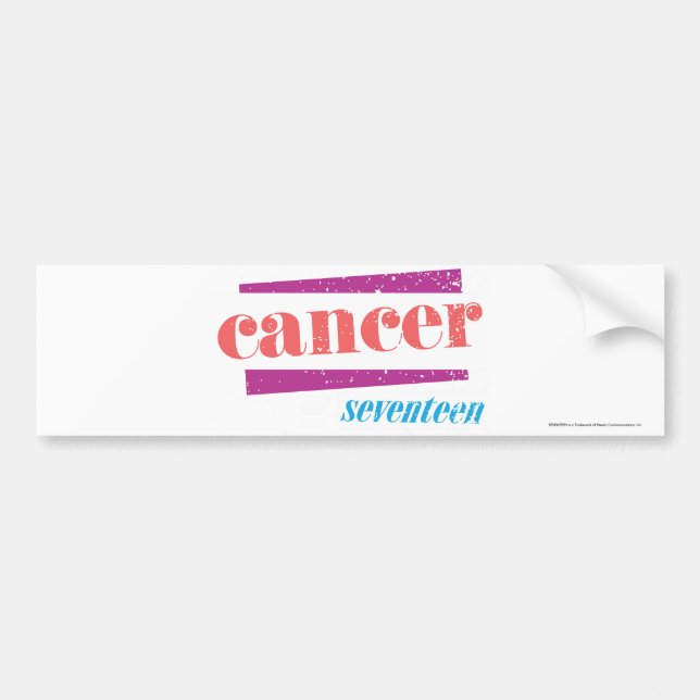 Pegatina Para Coche Rosa del cáncer (Frente)