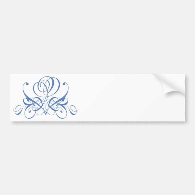 Pegatina Para Coche Rosa Flourish azul claro (Frente)