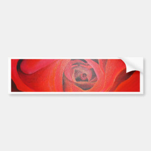 Pegatina Para Coche Rosa Roja Artística en Forma de Corazón