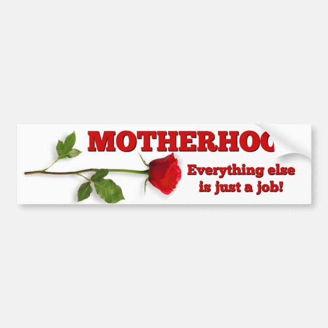 PEGATINA PARA COCHE ROSA ROJO BUMPERSTICKER PROLIFE DE LA MATERNIDAD (Frente)