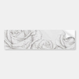 Pegatina Para Coche Rosas de época Decoración de gris floral