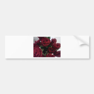 PEGATINA PARA COCHE ROSAS ROJOS HERMOSOS
