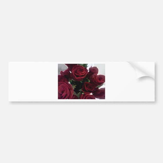 PEGATINA PARA COCHE ROSAS ROJOS HERMOSOS (Frente)