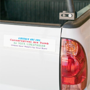 Pegatina Para Coche Rosas rojos, violetas azules, libertarios de voto
