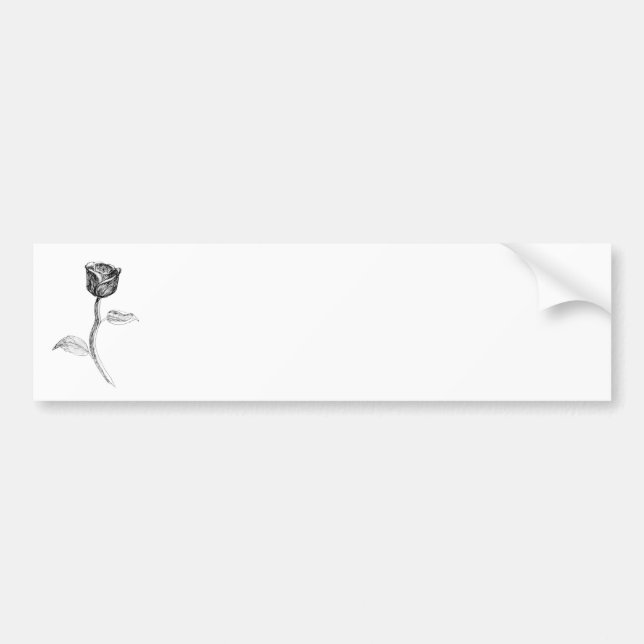 Pegatina Para Coche Rose negra (Frente)