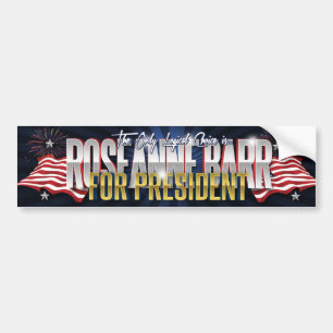 Pegatina Para Coche RoseAnne Barr para el presidente