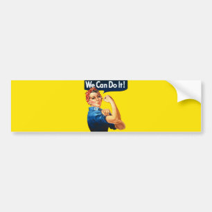 Pegatina Para Coche Rosie the Riveter (Poster icónico) (¡Podemos hacer