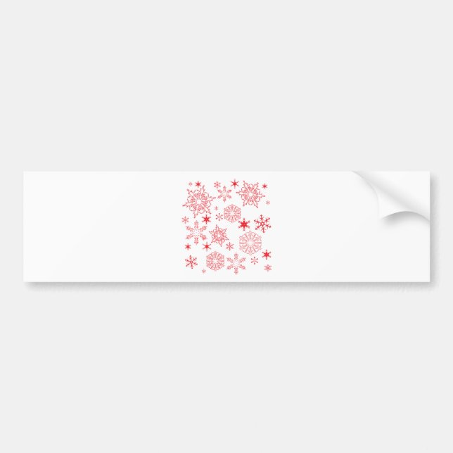 Pegatina Para Coche Rosy Snowflakes (Frente)