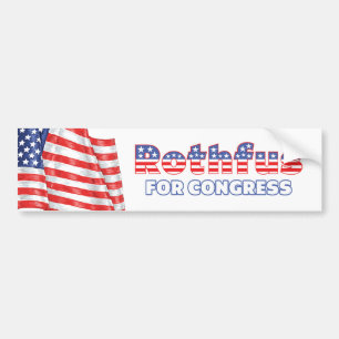 Pegatina Para Coche Rothfus para la bandera americana patriótica del