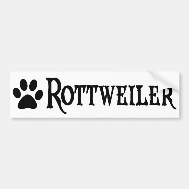 Pegatina Para Coche Rottweiler (estilo del pirata con el pawprint) (Frente)