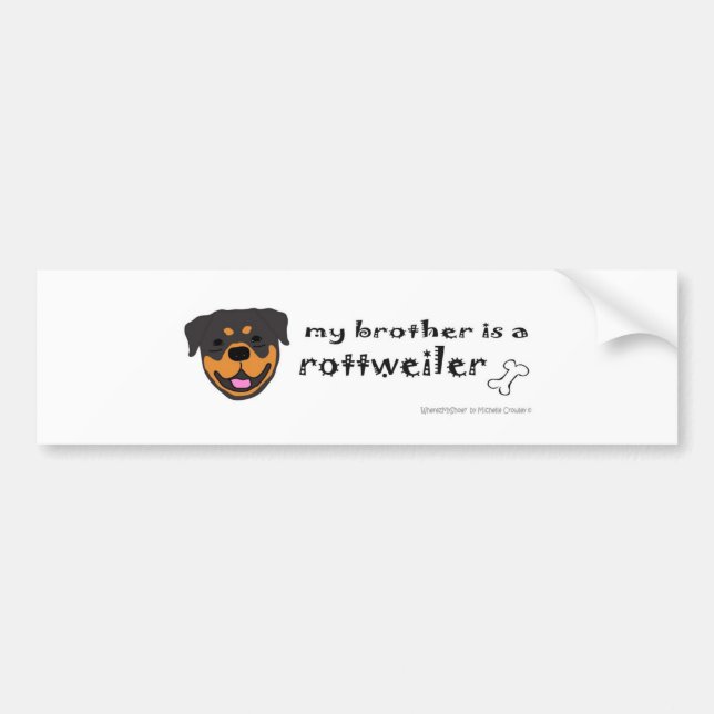 Pegatina Para Coche RottweilerBrother (Frente)