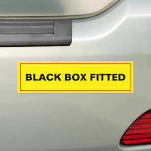 Pegatina Para Coche Rótulo amarillo, caja negra alimentada