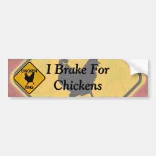 Pegatina Para Coche Rótulo de cruce de pollo rústico