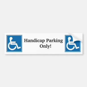 Pegatina Para Coche Rótulo de Handicap