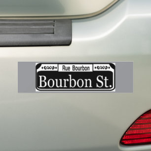 Pegatina Para Coche Rótulo de la calle Bourbon