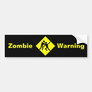 Pegatina Para Coche Rótulo de la carretera de advertencia de Zombie