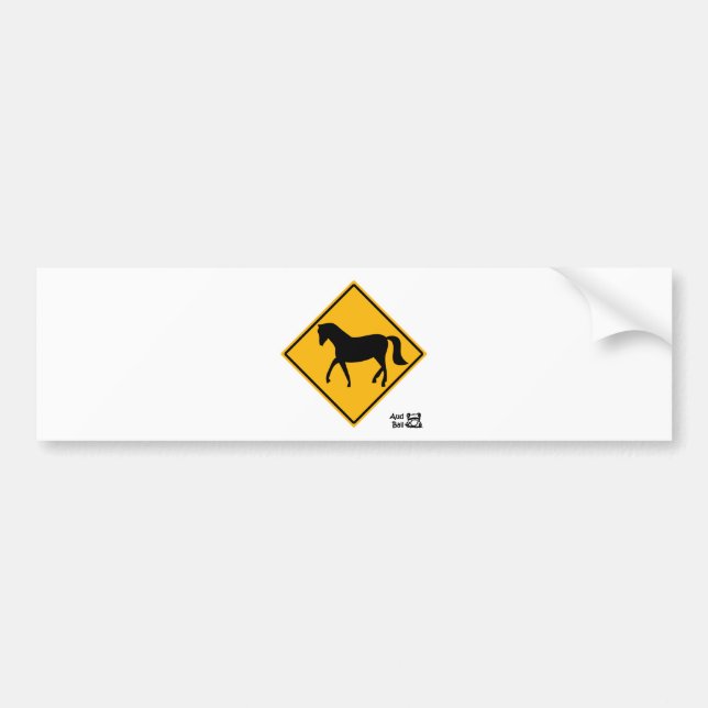 Pegatina Para Coche Rótulo de la travesía del caballo (Frente)