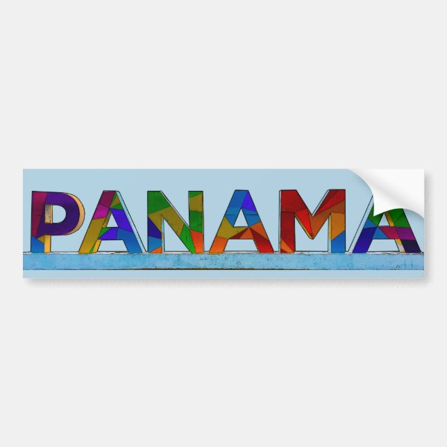 Pegatina Para Coche Rótulo de Panamá (Frente)