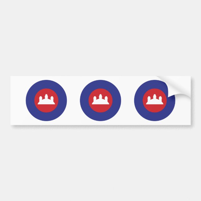 Pegatina Para Coche Roundel de Camboya (Frente)