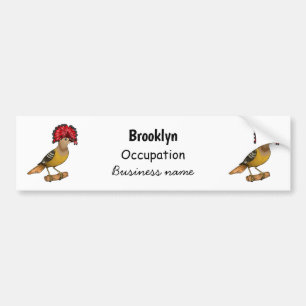 Pegatina Para Coche Royal flycatcher bird cartoon illustration