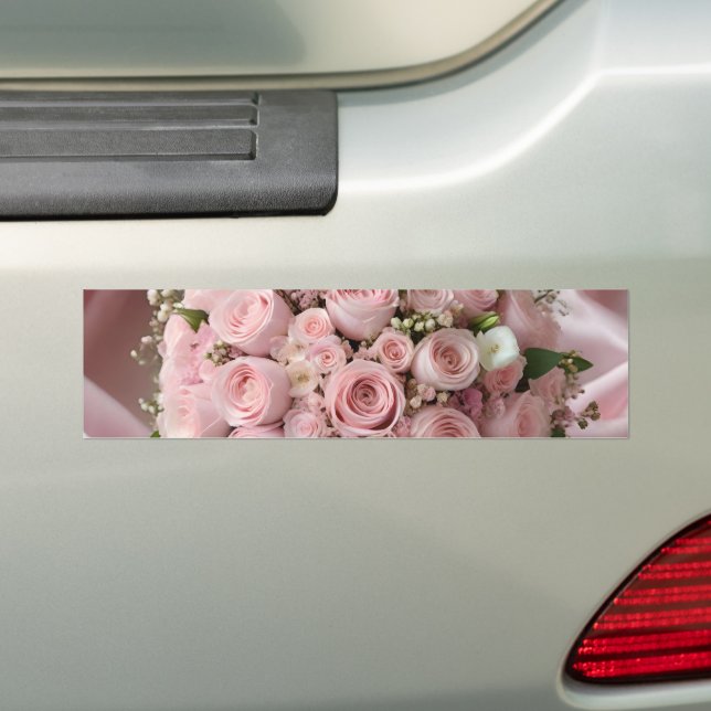 Pegatina Para Coche "Rubor of Love: Un Bouquet de romance eterno" (en coche)