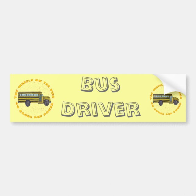 Pegatina Para Coche Ruedas de Autobús Escolar (Frente)