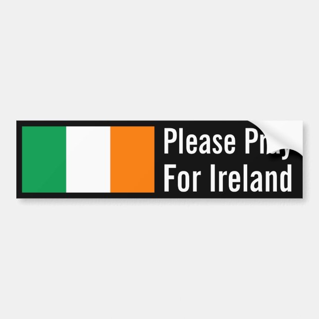 Pegatina Para Coche Ruegue para Irlanda (Frente)